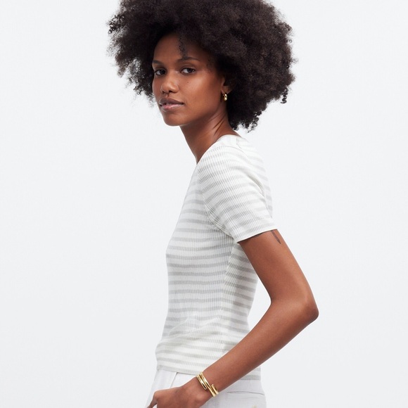 NWT Madewell Micro-Rib Sweater Tee - Picture 2 of 4
